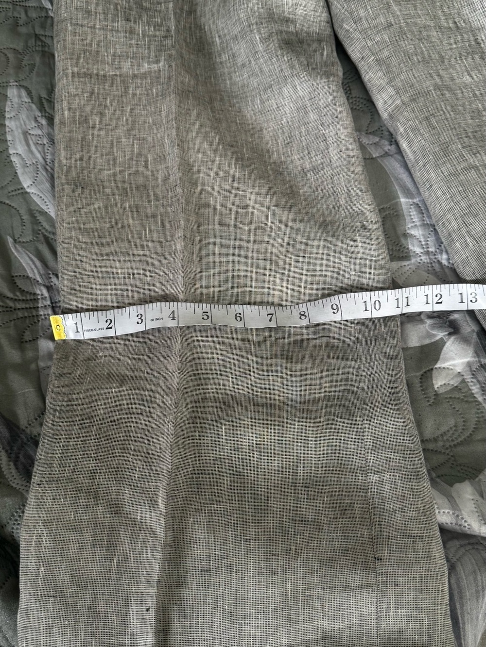 Women's Straight-Leg Linen Blend Pants - Light Gray - Picture 9 of 10